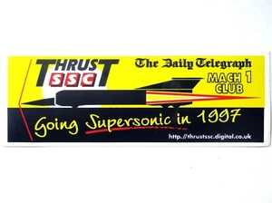 Land Speed Record: adesivo ""Supersonic"" Thrust SSC Daily Telegraph/Mach 1 Club - Foto 1 di 1