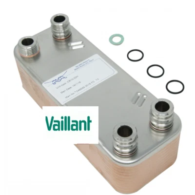 Scambiatore Secondario 20 Piastre Innesto Caldaie Vaillant 065153 acquaBLOCK VMW - Immagine 1 di 3