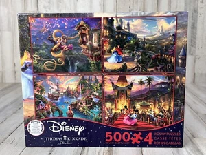 THOMAS KINKADE DISNEY DREAMS COLLECTION MULTI-PACK 4 IN 1 PUZZLE 500 PCS Each - Picture 1 of 9