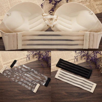 Soft Silicone Clear Bra Straps Women Transparent Invisible Backless Bra Extender - Image 1 of 4