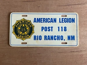 American Legion License Plate Rio Ranch NM Post 118 Vintage Plastic - Picture 1 of 23