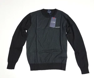  $ 140 NEU Armani Pullover in Schwarz Größe Small Normal Langarm 100 % Baumwolle - Bild 1 von 9