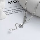 Real 925 Sterling Silver Shell Pendant Spliced ​​pearl Women Necklace