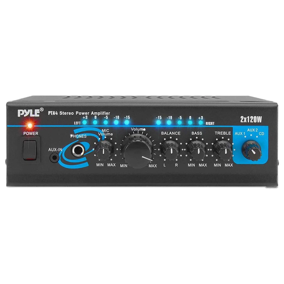 	Pyle 2x120W Mini 2-Channe Home Audio Power Amplifier - Bluetooth 5.1 - Stereo	 - Image 1 of 4