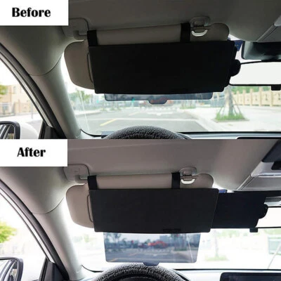 Universal Car Sun Visor Sunshade Extendable Anti-glare Block Retractable Black Foto 1 de 4
