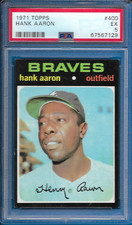 1971 Topps Hank Aaron Card #400 Atlanta Braves EX PSA 5