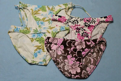 NOVO Lote 4 Calças de Biquíni Marrom Rosa Verde Azul Preto Branco M Veja as Medidas* - Imagem 1 de 4