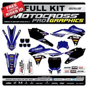 YAMAHA YZ 250F YZ 450F 2014 - 2017 CYCRA MX Graphics Decals Stickers Decallab - Picture 1 of 3