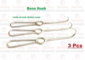 Bone Hook Small Medium Large Stainless Steel Orthopedic Surgical Instruments - Picture 1 of 4