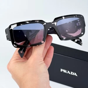 Prada Women Sunglasses Black Tortoise Blue Grad Magenta Square PR27ZS 15O60E NEW - Picture 1 of 10