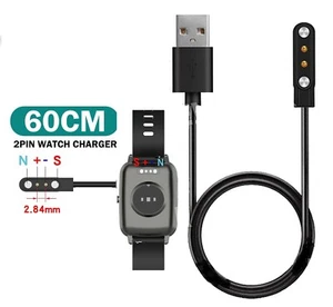 2-Pin Universal USB Data Charging Cable Magnetic Charger For Smart Watch 60cm - Picture 1 of 4