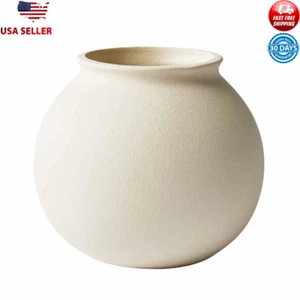 Ceramic Round Vase Matte Finish Indoor Flower Display Home Decor Piece New - Picture 1 of 6
