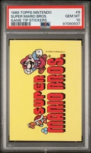 1989 TOPPS NINTENDO GAME TIP STICKER SUPER MARIO BROS. #9, PSA 10 - Picture 1 of 2