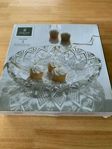 NUEVO PLATO DECORATIVO DE VIDRIO REDONDO GIBSON HOME JOWELITE TAZÓN GRANDE VACACIONES - Imagen 1 de 3
