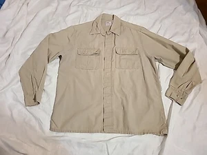 Levi’s Dry Goods Two Horse Brand Tan Long Sleeve Heavyweight Work Shirt Medium - Picture 1 of 13