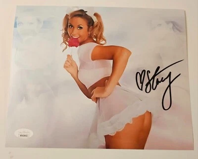 Miss Hancock Stacy Keibler Firmado 8X10 Foto Metálica Autógrafo Certificado de Autenticidad JSA Foto 1 de 3