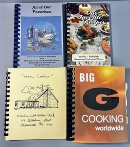 Lot of 4 Community Spiral Bound Cookbooks - Picture 1 of 18