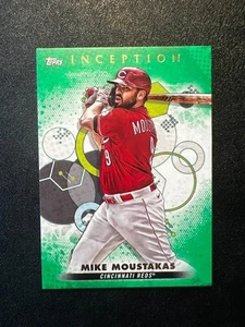 MIKE MOUSTAKAS 2022 TOPPS INCEPTION BASEBALL GREEN CINCINNATI REDS 91 - Picture 1 of 6