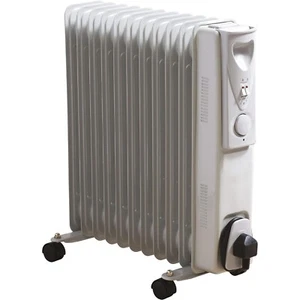 Daewoo New 11 Fin Oil Filled Radiator 2500W Portable Electric Heater &Thermostat - Picture 1 of 5