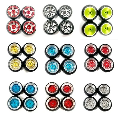 RC Drift Metal Wheels Rims Tires For Wltoys K989 K969 P929 1/28 car Wheel Tires - Image 1 of 4
