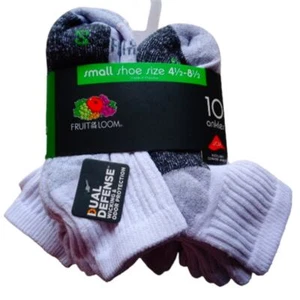 Fruit Of The Loom Boys Ankle Socks Size Small Shoe Size 4 1/2 - 8 1/2 - Picture 1 of 2