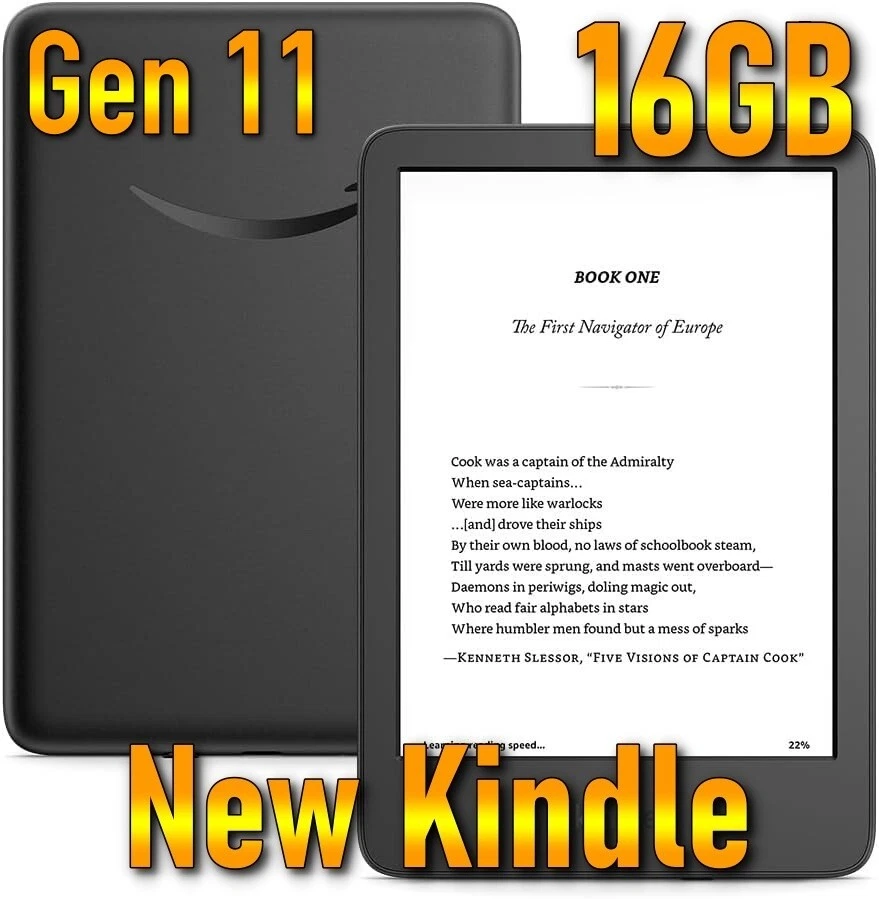New Amazon Kindle 2024 11th gen 16 GB Without ads - Lightest most compact 16GB - Image 1 of 4