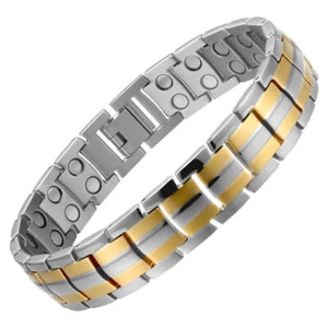 Elegant Steel Magnetic Bracelet Balance Energy Power Stress Relief Healing RX - Picture 1 of 12
