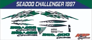 SEADOO CHALLENGER 1997 GRAPHICS /DECAL / Sticker KIT GREEN CUSTOM - Picture 1 of 1
