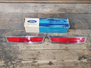 NOS 1969 FORD RANCHERO REAR SIDEMARKER LIGHT REFLECTOR PAIR R&L C8AZ-13380-B - Picture 1 of 21