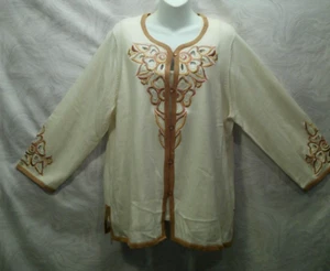 Strickjacke Bob Mackie Wearable Art Cardigan & Top Pullover Gr. XL Stickerei - Bild 1 von 22