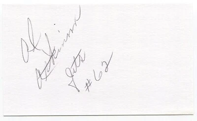 Al Atkinson Signed 3x5 Index Card Autographed New York Jets Super Bowl Champion - Image 1 of 2