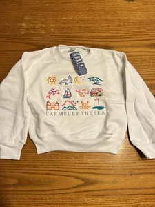 Crazy Shirts T Shirt Hawaii Carmel By The Sea Sweatshirt Kids Small Vintage NOS - Picture 1 of 6