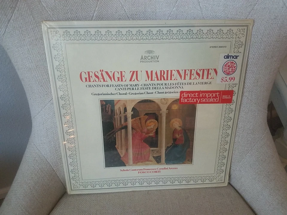 Sealed 1976 GESANGE ZU MARIENFESTEN/Chants for Feasts of Mary LP GERMAN ARCHIV - Image 1 of 4