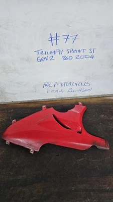 Triumph Sprint St 955i Left Lower Belly  Fairing Red 2002  - 2005 - Image 1 of 2