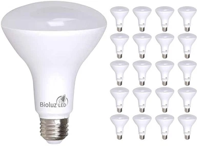 20 Pack BR30 LED Bulbs, Indoor Flood Lights 90+ CRI 65W Equivalent uses 7.5W ... - Image 1 of 4
