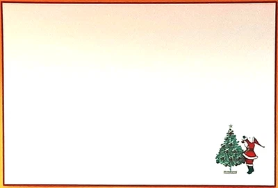20 Crane & Company Santa & Tree White Flat Cards, Red-Lined White Envelopes- NOS - Image 1 of 4