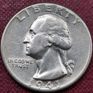1941 D Washington Quarter 25c Silver Higher Grade AU #95055 - Picture 1 of 2