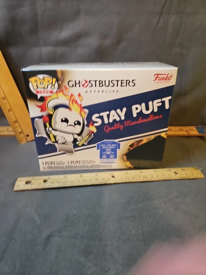 Funko Pop Stay Puft Marshmallow Man GITD com camiseta 2XL Ghostbusters Afterlife  - Imagem 1 de 1