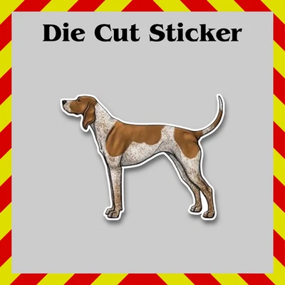 English Coonhound Sticker, Hunting Bird Dog Contour-Cut Vinyl Printed Decal - Image 1 of 3