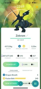 Pokémon Go Shiny Zekrom Lvl 50 3 Moves - Picture 1 of 1