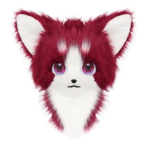 Animal Furry Fursuit Head Mask Plush Cat Fox Mask Costume Props for Halloween... - Picture 1 of 6