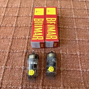 BRIMAR 12AT7 ECC81  PAIR NOS Hickok Tested Strong! - Picture 1 of 12