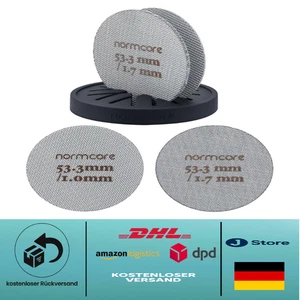 Edelstahl Puck-Sieb | 53,3 mm | Silikon-Ständer - Bild 1 von 7