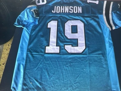 Camiseta deportiva 100 % auténtica Keyshawn Johnson #19 Carolina Panthers Reebok talla 50 Foto 1 de 4