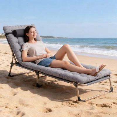 Klappbett Gästebett Bett klappbar Klappmatratze Matratze Faltbett 176X56CM - Bild 1 von 4