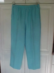 Alfred Dunner ~ NWOT ~ Size 14 P ~ TURQUOISE ~ Dress Slacks/Pants/Trousers ~ NEW - Picture 1 of 5