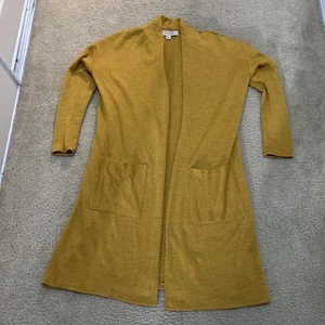 No Frills Los Angeles Long Butterscotch Open Front Duster Cardigan Size Small - Bild 1 von 24