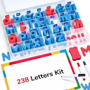 Kit de Letras Magnéticas Aula Gamenote 238 Piezas Apto para Niños, Azul Rojo  - Imagen 1 de 5