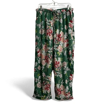 Pantalones de pijama florales con bolsillos 1X Cupcakes verdes y ropa de salón de cachemir Foto 1 de 4