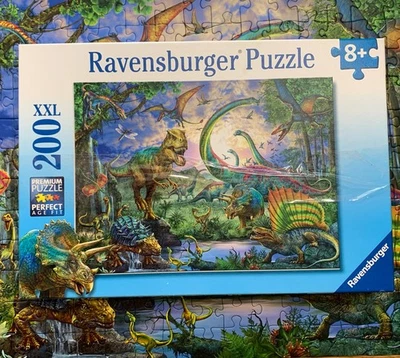 Ravensburger Realm of the Giants Dinosaurs 200 Piece Puzzle XXL Complete - Image 1 of 4